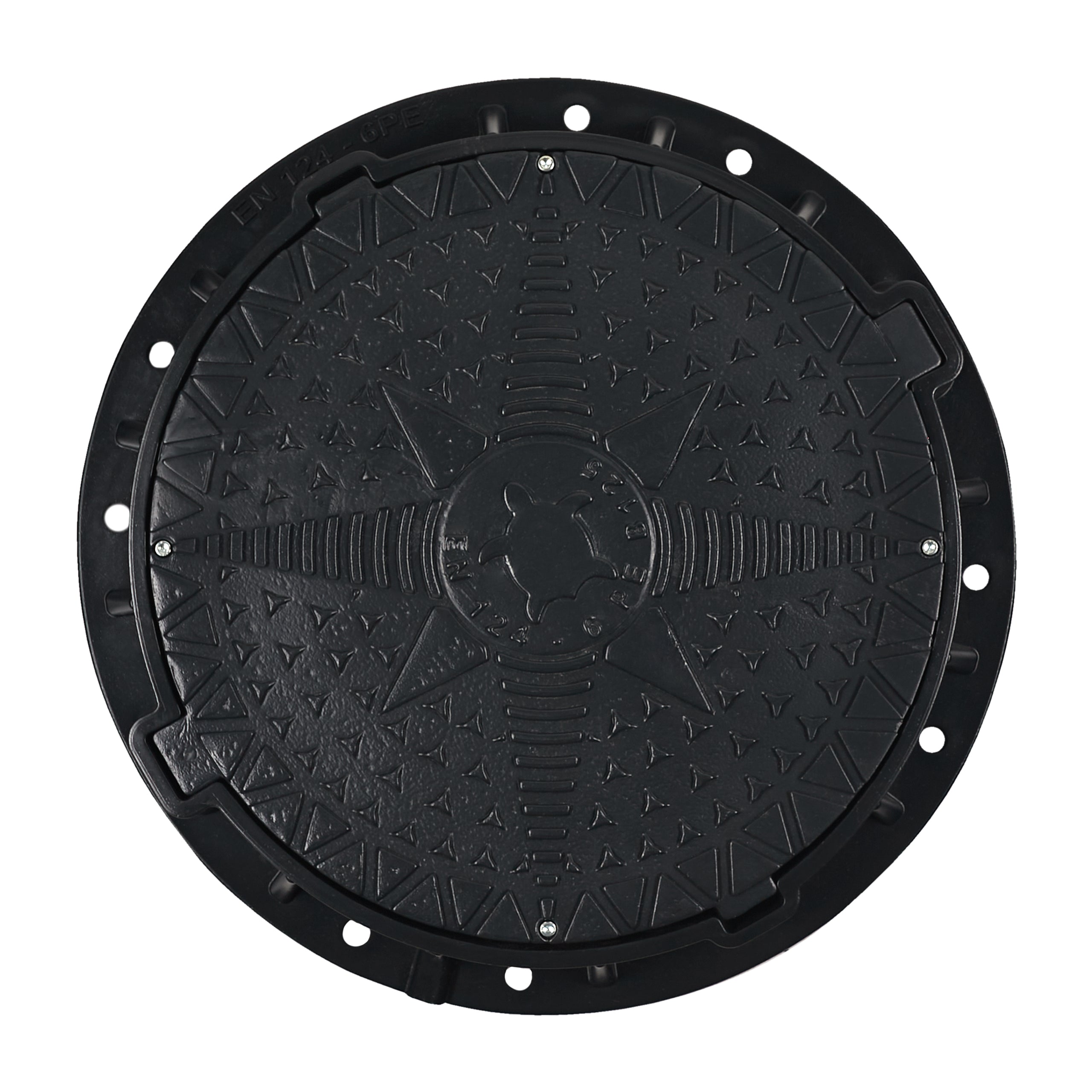 Schachtabdeckung DN600/800 B125 BabylonPlast™ 125 kN Mit Schloss Schwarz