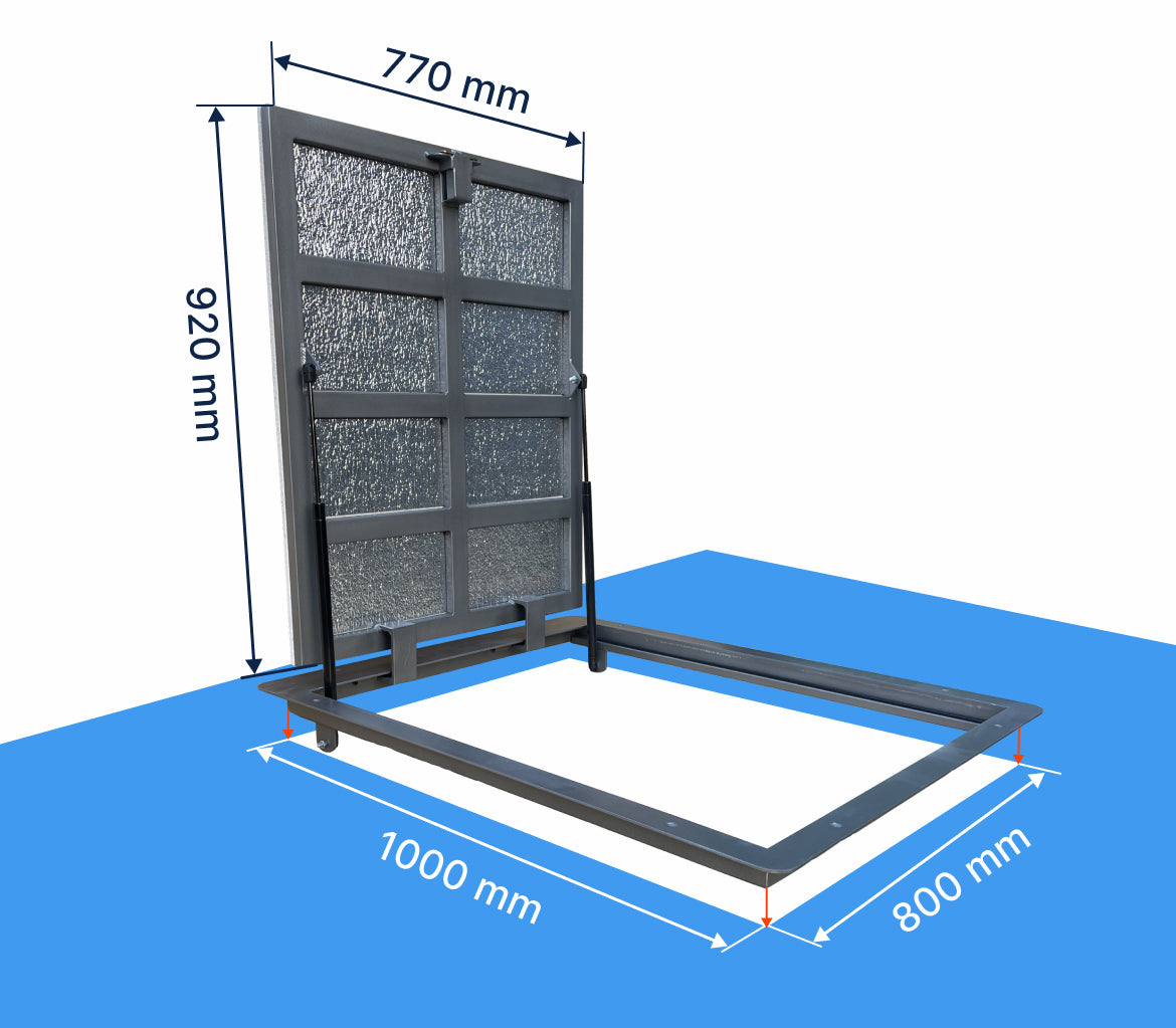 Bodenluke Revisionsschacht Schachtabdeckung 100 x 80 cm
