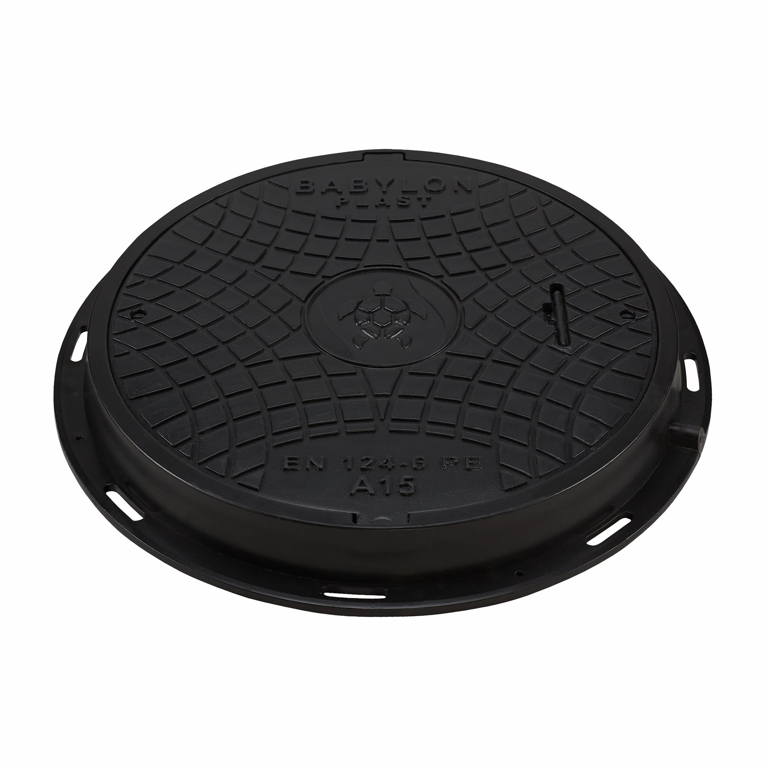 Schachtabdeckung DN600/780 Eko™ PE Mit Schloss Schwarz