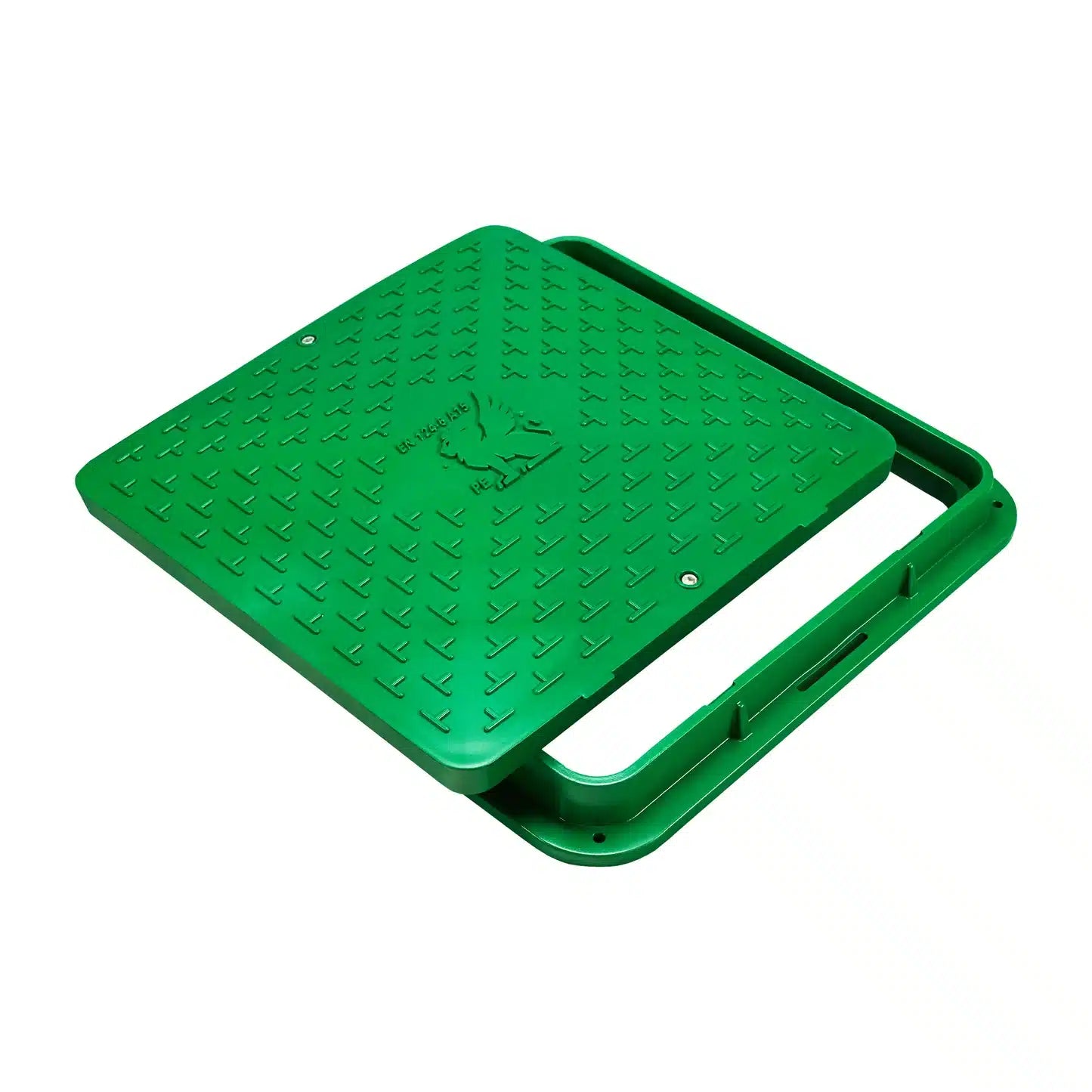 Schachtabdeckung DN710/600 BabylonPlast™ A15 quadratisch mit Schloss Grün