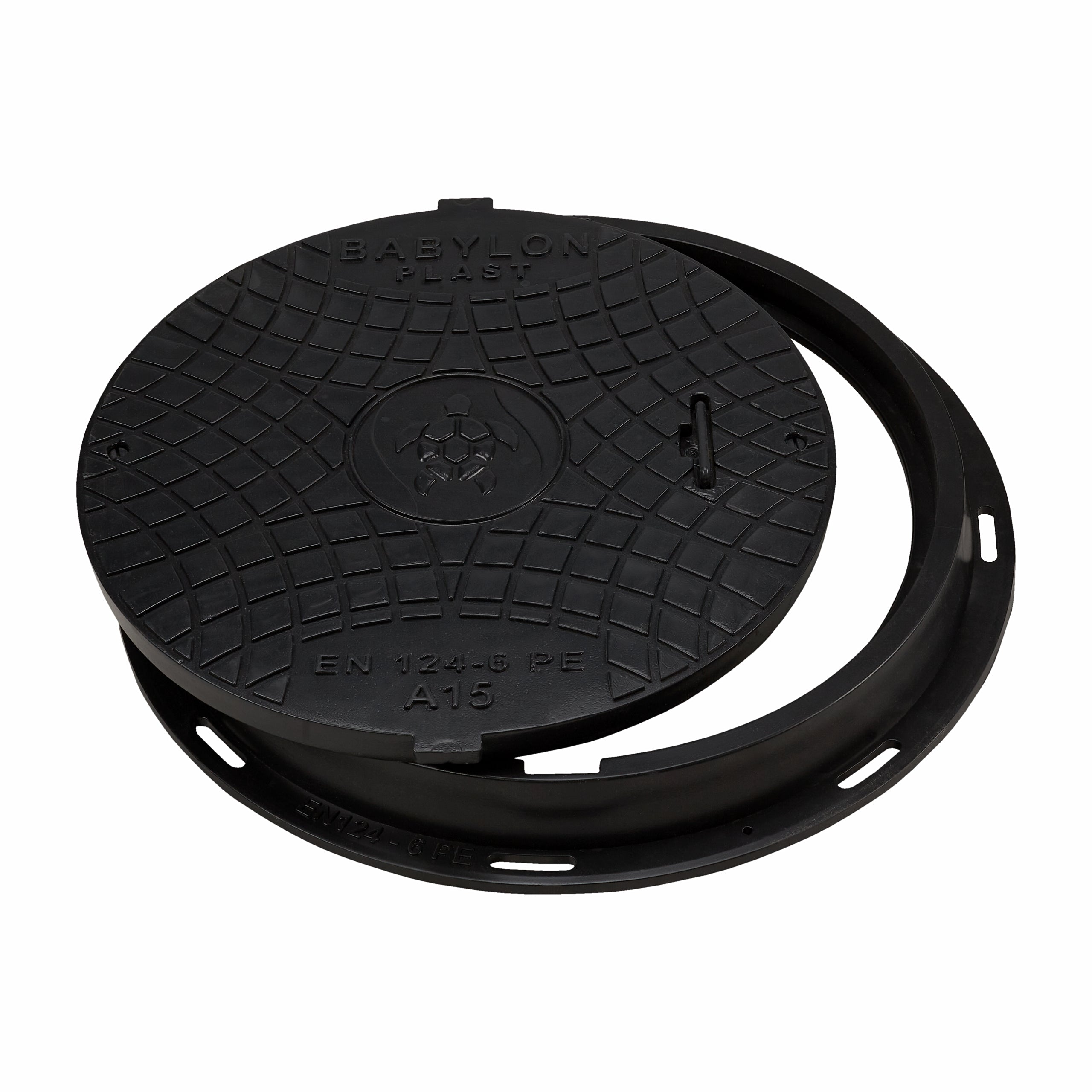 Schachtabdeckung DN600/780 Eko™ PE Mit Schloss Schwarz