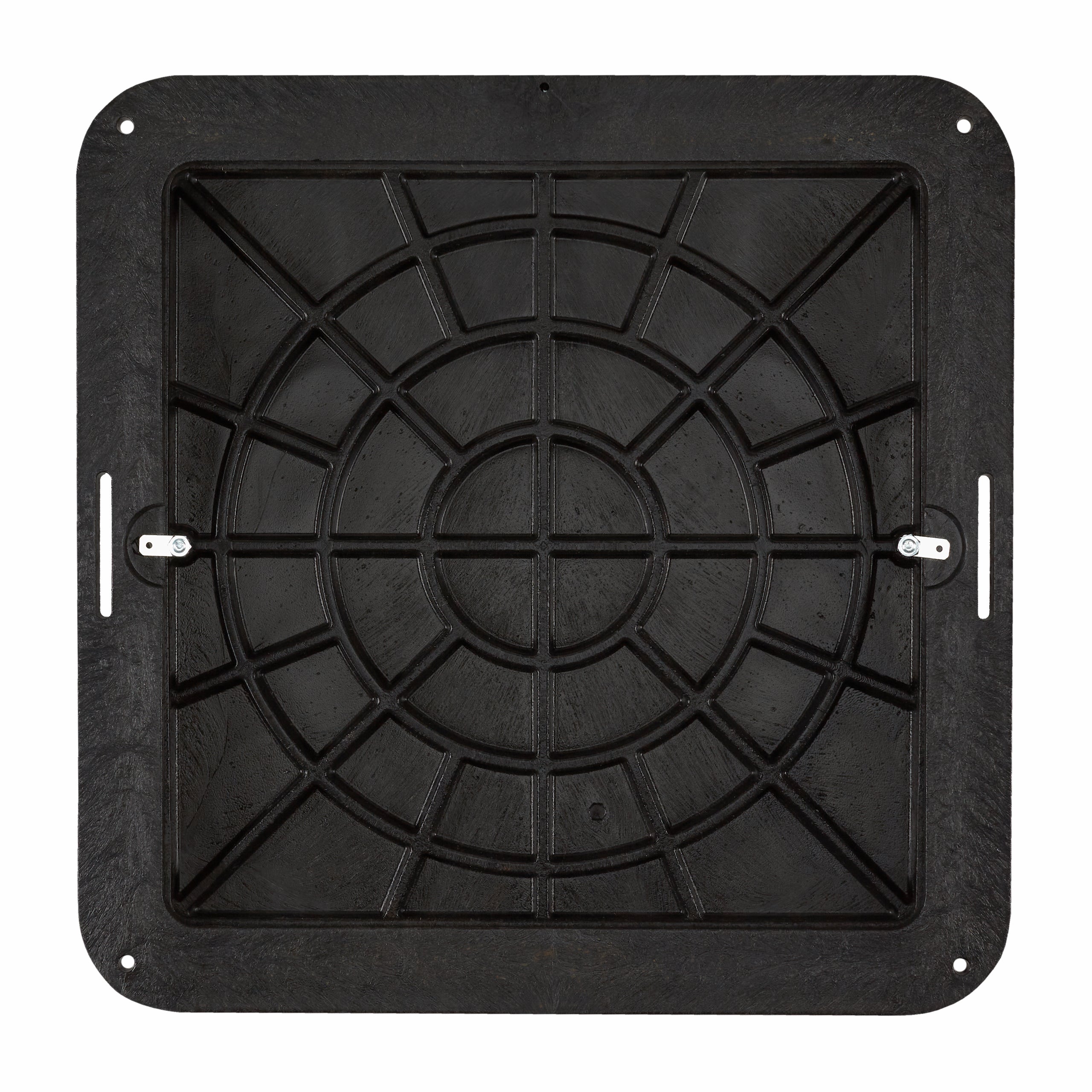 Schachtabdeckung DN710/600 BabylonPlast™ A15 quadratisch mit Schloss Schwarz