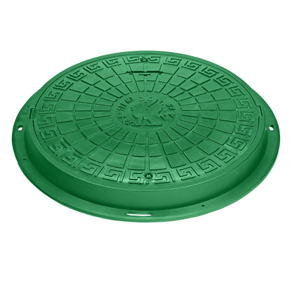 Schachtabdeckung DN600/780 BabylonPlast™ A15 Mit Schloss Grün