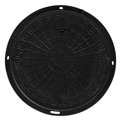 Schachtabdeckung DN600/780 BabylonPlast™ A15 Mit Schloss Schwarz