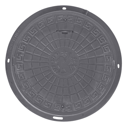 Schachtabdeckung DN600/780 BabylonPlast™ A15 Mit Schloss Grau