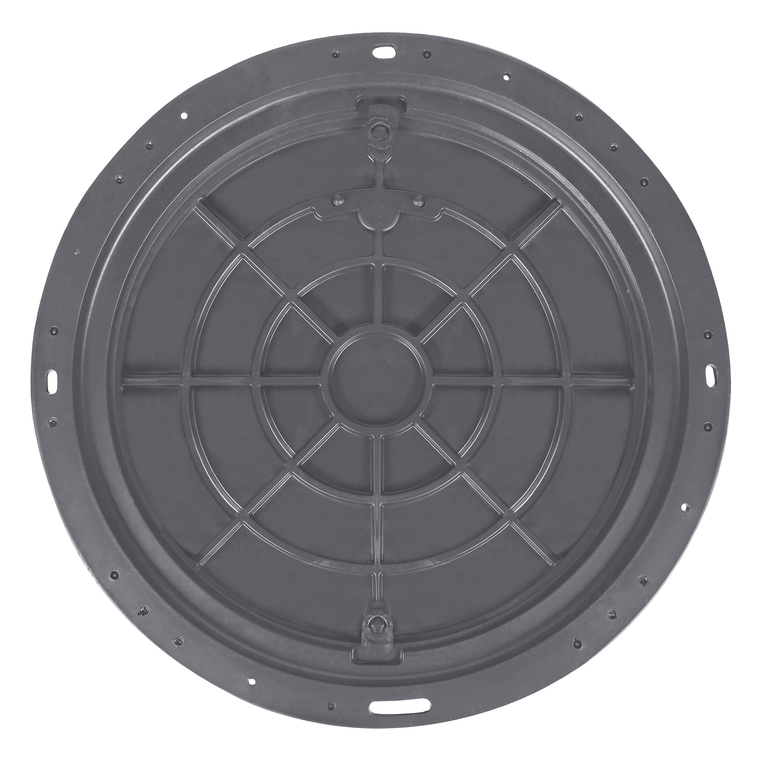 Schachtabdeckung DN600/780 BabylonPlast™ A15 Mit Schloss Grau