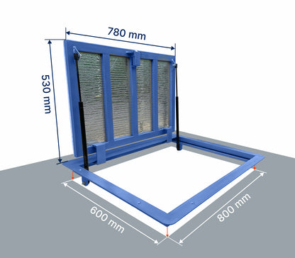 Bodenluke Schachtabdeckung 60 x 80 cm Wasserdicht