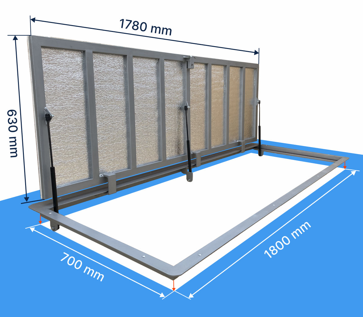 Bodenluke Revisionsschacht Schachtabdeckung 70 x 180 cm