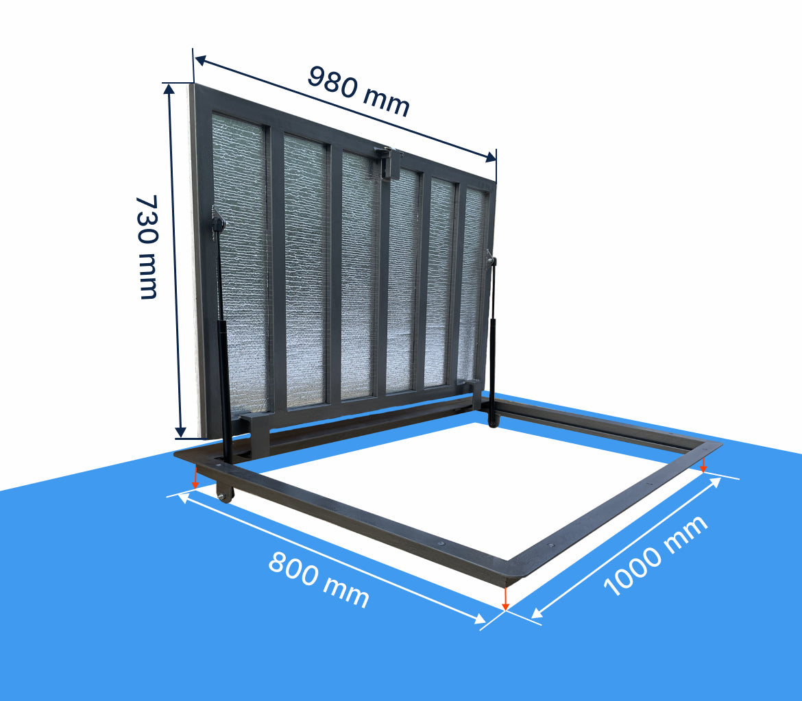 Bodenluke Revisionsschacht Schachtabdeckung 80 x 100 cm