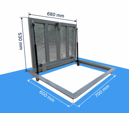 Bodenluke Revisionsschacht Schachtabdeckung 60 x 70 cm